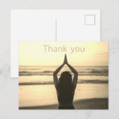 Namaste Yoga vrouw steek hand dank u Briefkaart (Voorkant / Achterkant)