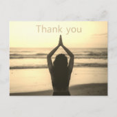 Namaste Yoga vrouw steek hand dank u Briefkaart (Voorkant)