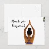 Namaste Yoga vrouw steek hand op Dank u Briefkaart (Voorkant / Achterkant)