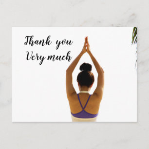 Namaste Yoga vrouw steek hand op Dank u Briefkaart