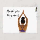 Namaste Yoga vrouw steek hand op Dank u Briefkaart (Voorkant)