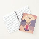 Namaste Yoga Waterverf Sunrise Paarse Journal Notitieboek (Binnen)