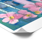 Namaste Yoga Wolf Owl Beer Wildlife Waterverf Poster (Hoek)