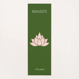 Namaste Yoga Woman die Grafisch Groen stelt Yogamat