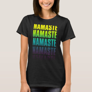 Namaste Yoga Zen Meditatie Halftone Fade Grafisc T-shirt