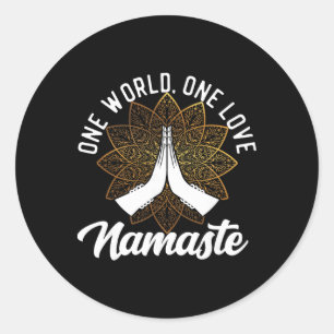 Namaste - Yoga Zen Mindfulness - Namaste Ronde Sticker