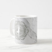 Namaste yogahouding | Mandala-patroon Koffiemok (Voorkant links)