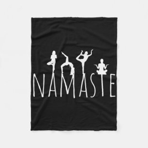 Namaste yogahoudingen Zen fitness vrouwen workout Fleece Deken