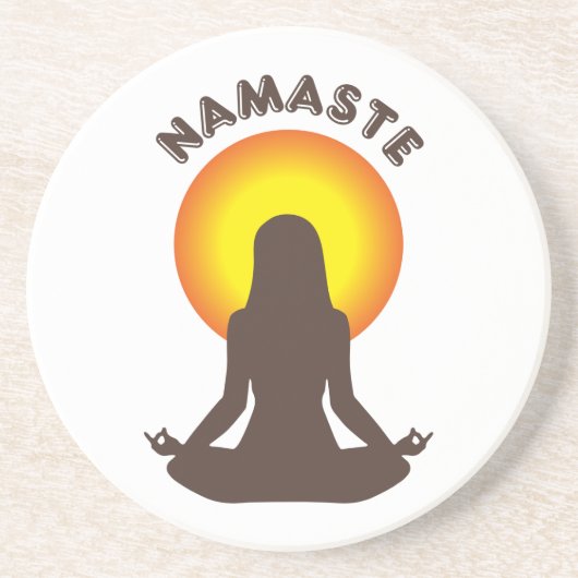 Namaste Zandsteen Onderzetter (Voorkant)