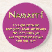 Namasté Zandsteen Onderzetter (Voorkant)