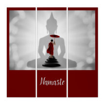 Namaste Zen Boeddhistische Monnik Yoga Balans Spir