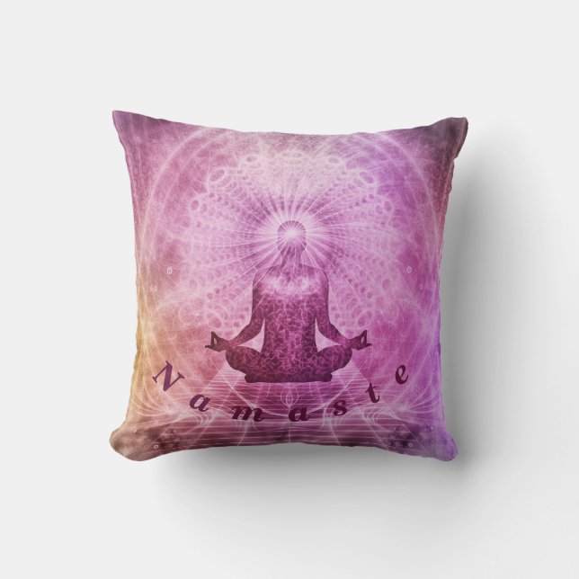 Namaste Zen Vrede Kussen (Voorkant)