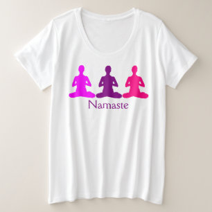Namaste Zen Yoga Lotus Meditation Trendy Grote Maat T-shirt