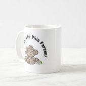 Namaste zoals deze voorgeschiedenis - grappige aap koffiemok (Voorkant links)