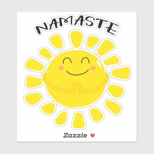 Namaste Zongebed Schattigee Cartoon Sticker (Vel)