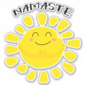 Namaste Zongebed Schattigee Cartoon Sticker (Voorkant)