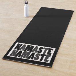 Namaste zwart-wit yogamat