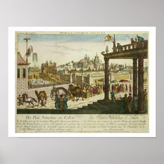 Namchas Place in Lahore, die de gouden troon toont Poster (Voorkant)