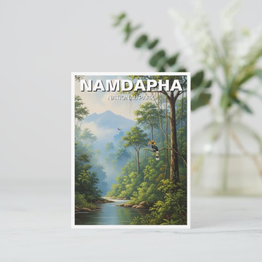 Namdapha Nationaal Park India Reizen Briefkaart (Staand voorkant)