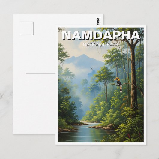 Namdapha Nationaal Park India Reizen Briefkaart (Voorkant / Achterkant)