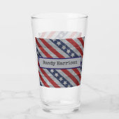 Name 250 years 1776-2026 Stars Stripes Pint Glas (Achterkant)