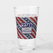 Name 250 years 1776-2026 Stars Stripes Pint Glas (Voorkant)