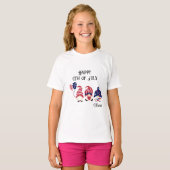 Name, 4th of July Gnomes, Kids-Youth XS to XL T-shirt (Voorkant volledig)