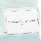 Name, Address || Bright White Congratulations Flat Notitiekaartje