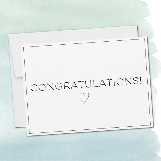 Name, Address || Bright White Congratulations Flat Notitiekaartje