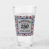 Name, America Celebrating 250 years 1776-2026 Pint Glas (Voorkant)