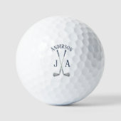 Name And Initials Monogrammed Golfballen (Voorkant)