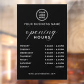 Name and Logo Business Opening Hours Modern Raamsticker (Vel 2)