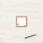 Name, Autumn Fall Plaid Leaves Blessed Post-it® Notes (Op bureau)