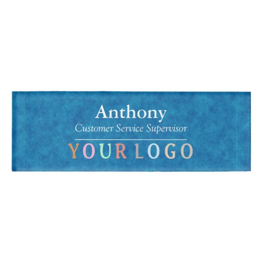 Name Badge Magnet Custom Logo Employee Staff Large (Voorkant)