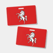 Name Badge with flag of Kent county, England (Front & Back)