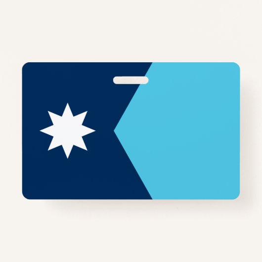 Name Badge with flag of Minnesota, USA (Voorkant)