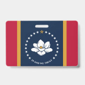 Name Badge with flag of Mississippi, USA (Achterkant)