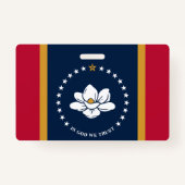 Name Badge with flag of Mississippi, USA (Achterkant)