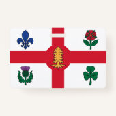 Name Badge with flag of Montreal (Voorkant)