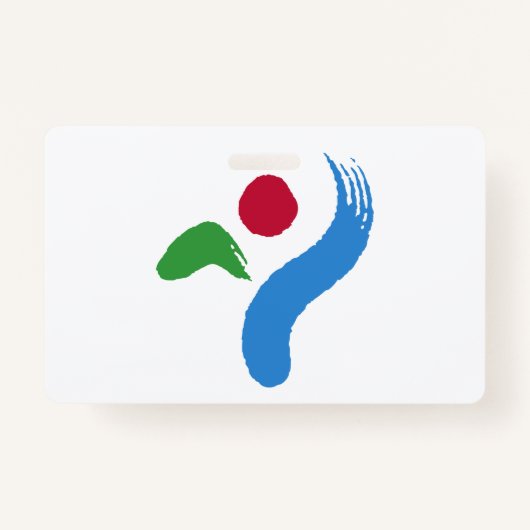Name Badge with flag of Seoul, South Korea (Voorkant)