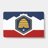 Name Badge with flag of Utah, USA (Back)