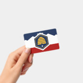 Name Badge with flag of Utah, USA (Handheld)