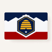 Name Badge with flag of Utah, USA (Achterkant)