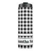 Name Black & White Buffalo Check 12oz Thermosbeker (Voorkant)