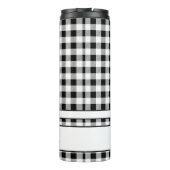 Name Black & White Buffalo Check 12oz Thermosbeker (Achterkant)