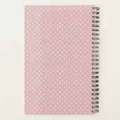 Name, Blush Pink Trellis & Polka Dot Spiral Planner (Achterkant)