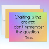 Name, Bright Gradient Rainbow All-Occasion Flat Notitiekaartje