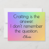 Name, Bright Gradient Rainbow All-Occasion Flat Notitiekaartje (Voorkant)