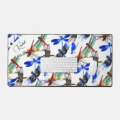 Name || Bright Watercolor Dragonfly Pattern  Bureaumat (Keyboard & Muis)