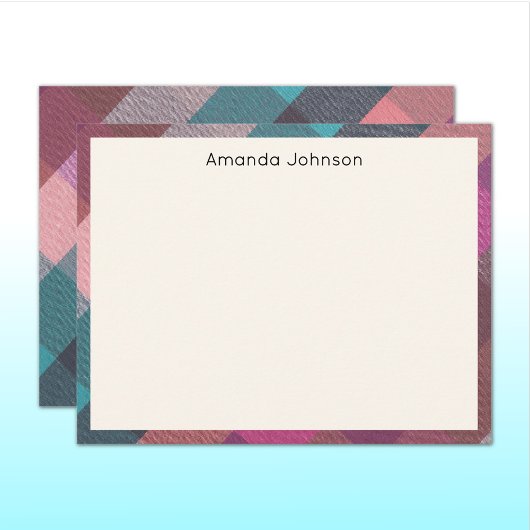 Name || Brightly Colored Woven Fabric Frame Notitiekaartje